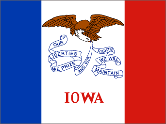 Live Answer Iowa Flag